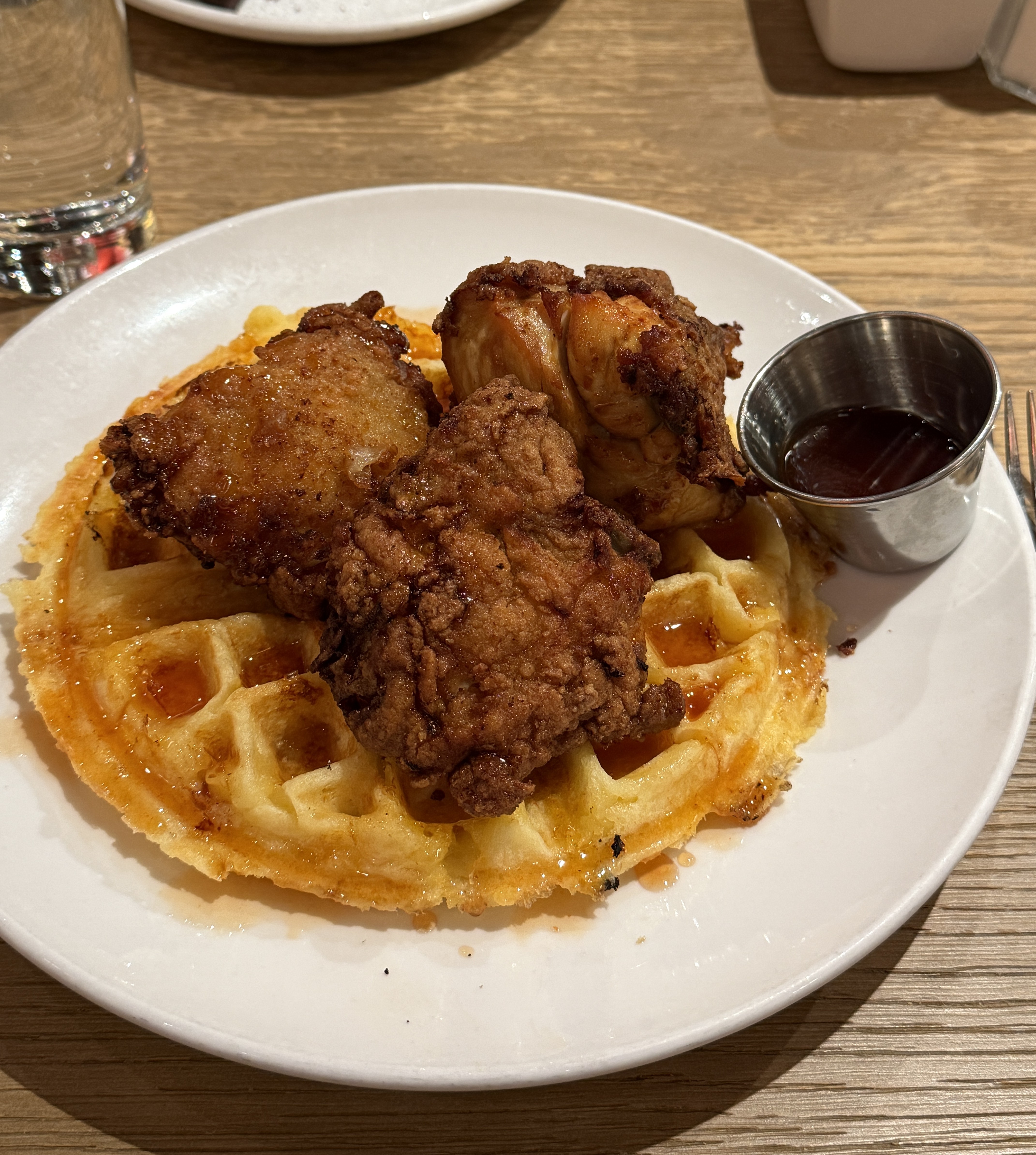 Fried Chicken & Cheddar Waffle